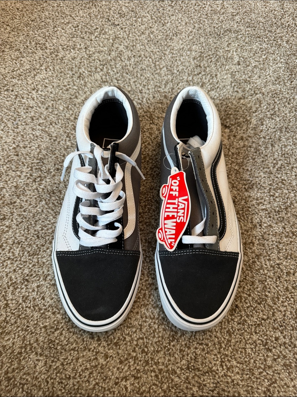 Vans Black and White Old Skool Skate Sneakers